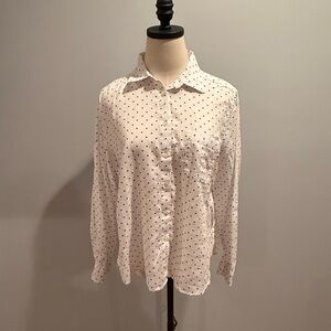 LOFT Polka Dot Button Down